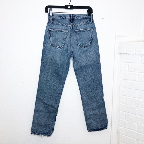 Agolde Ripley Straight Leg Jeans in Forfeit Blue Denim Jean Size 24 Revolve - Picture 4 of 16
